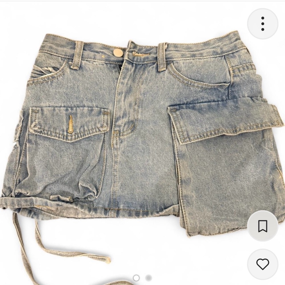 Micas Denim Cargo Skirt